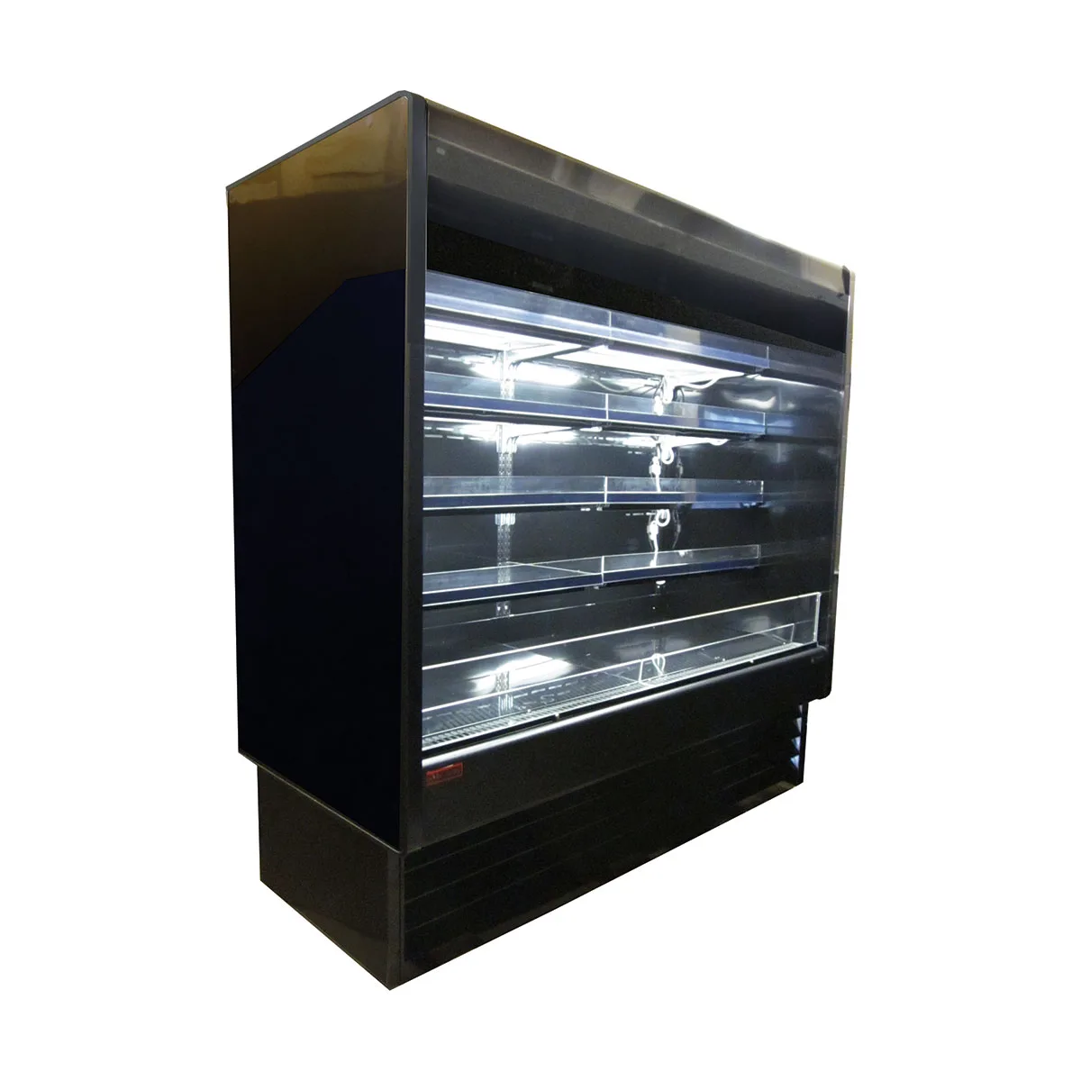 Howard-McCray SC-OD35E-4-B-LED 51'' Vertical Dairy Open Merchandiser in Black, Self-Contained