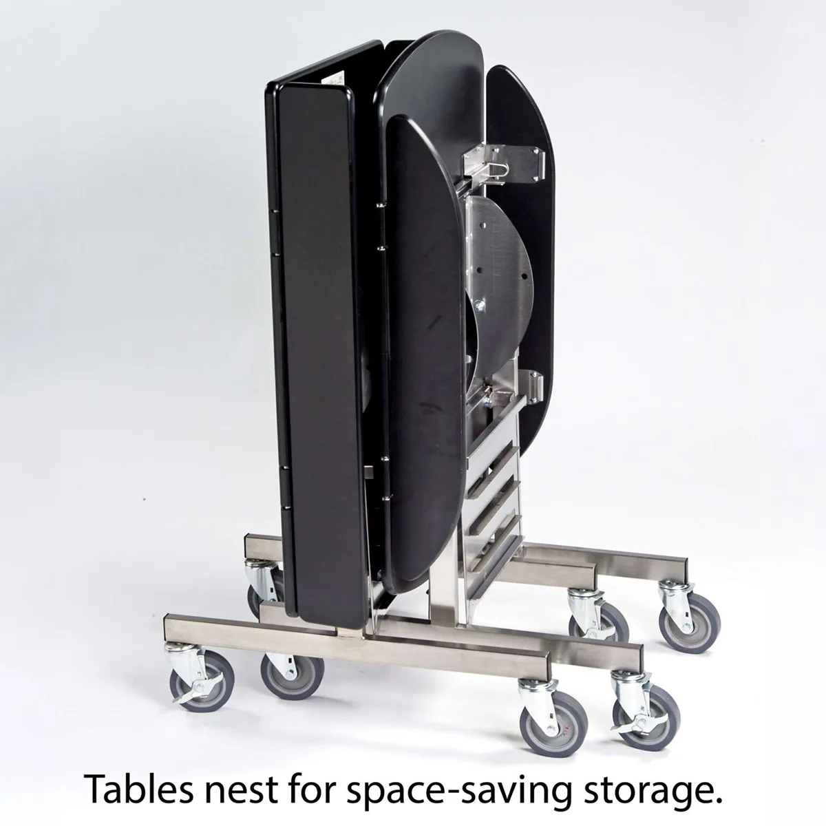 Lakeside 74410S Room Service Table, Rectangle, Tri-Fold, 40"W x 36"D x 31"H, Chrome Frame