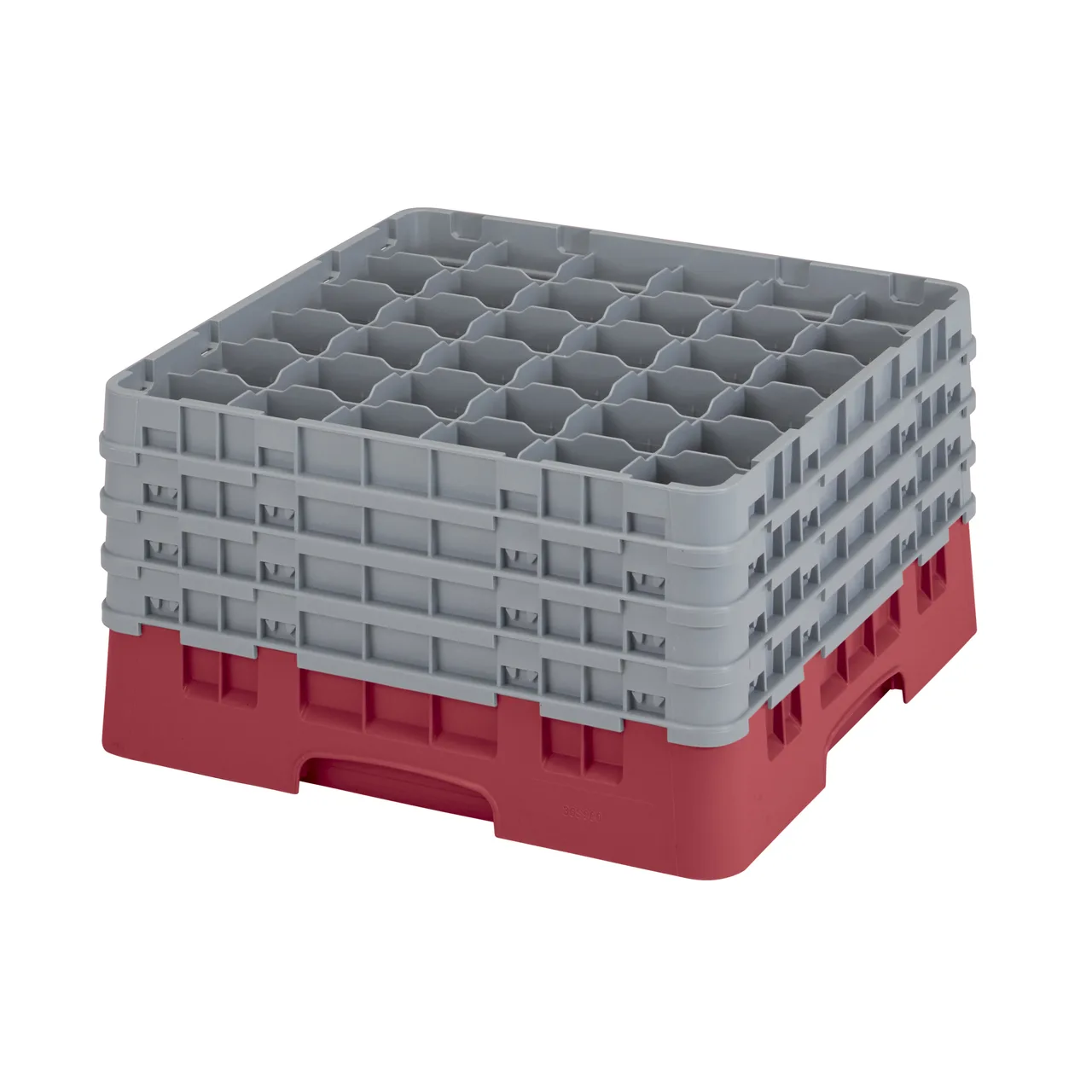 Cambro 36S900416 Camrack Glass Rack, Full Size, 19-3/4 x 19-3/4, 36 Compartments, Cranberry Red