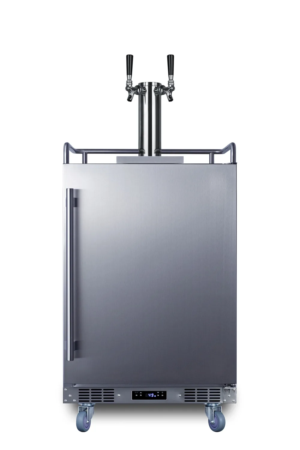Summit SBC683OSTWINBW 24" Beer & Wine Kegerator, Twin Tap Kit, CO2 & N2 Tanks, CARB Compliant