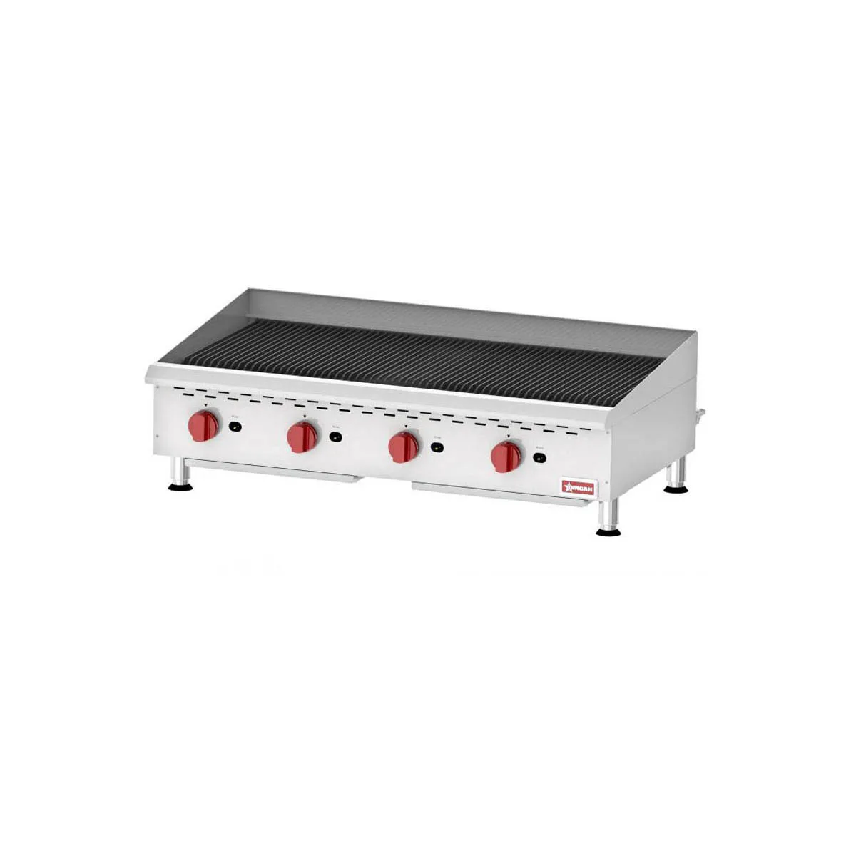 Omcan USA 43729 48" Countertop Gas Radiant Charbroiler w/ (4) Burners, 160.000 BTU