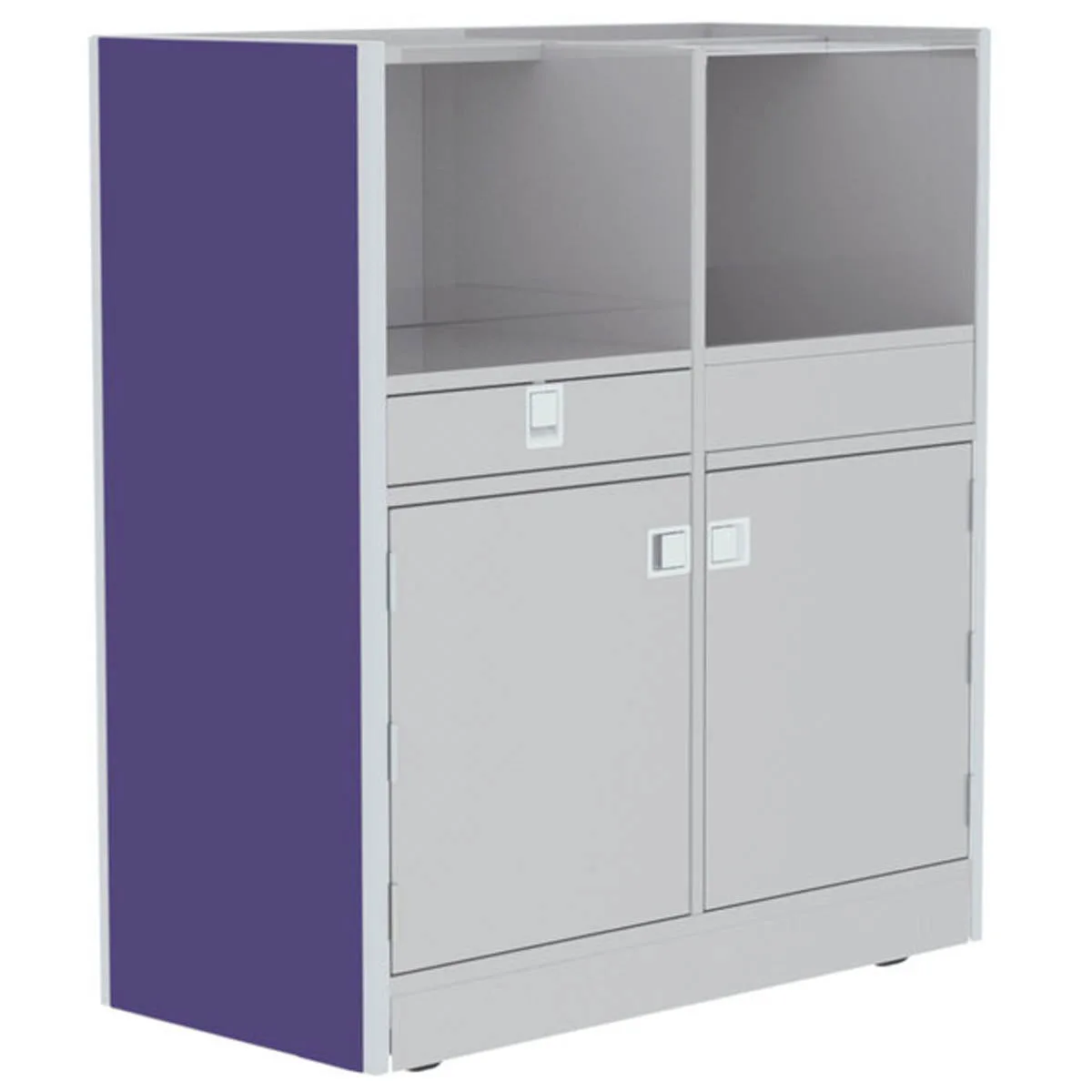 Lakeside 4608 Mobile Waitress Station, 48"W x 23"D x 55"H, Stainless Steel, Adjustable Shelves, Utility Drawers