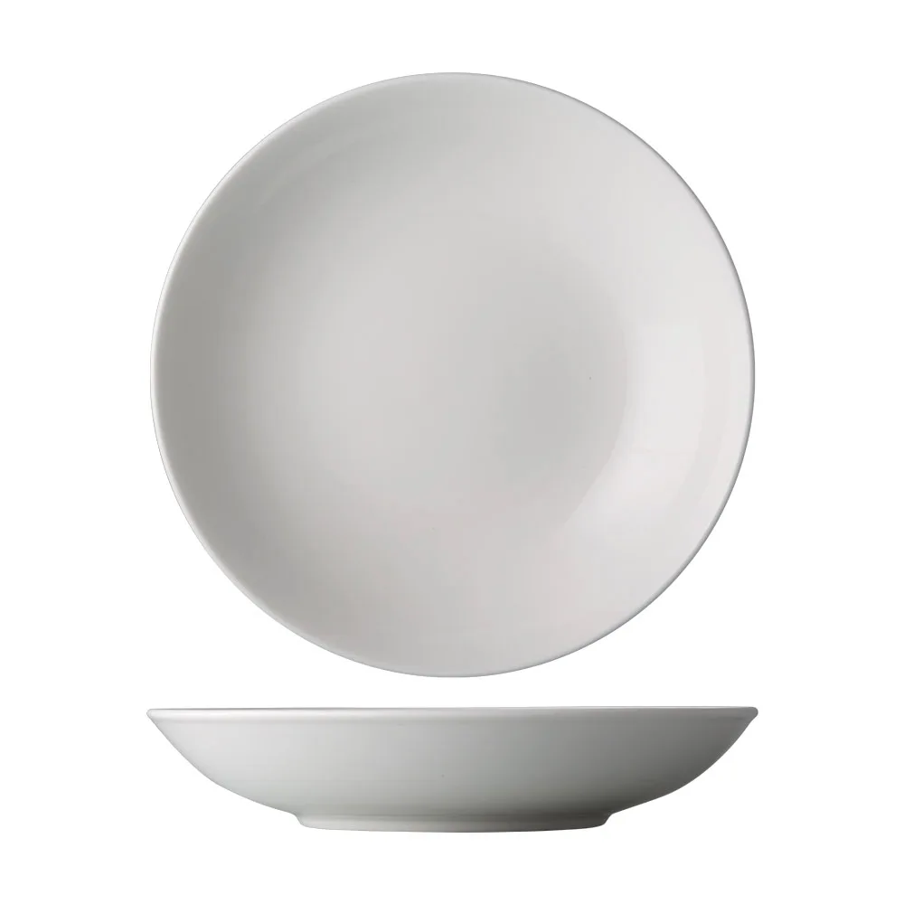 CAC China GDC-82 26‑Oz Round Salad Bowl, 9½" x 2" Bone White Porcelain, Microwave Safe - 1 Dozen