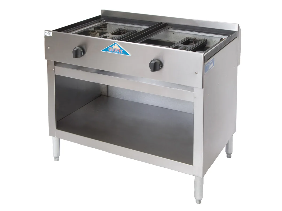 Comstock-Castle T-2 37" Gas Taco Range w/ (2) Burners, (1) Open Front Cabinet Base, 70.000 BTU