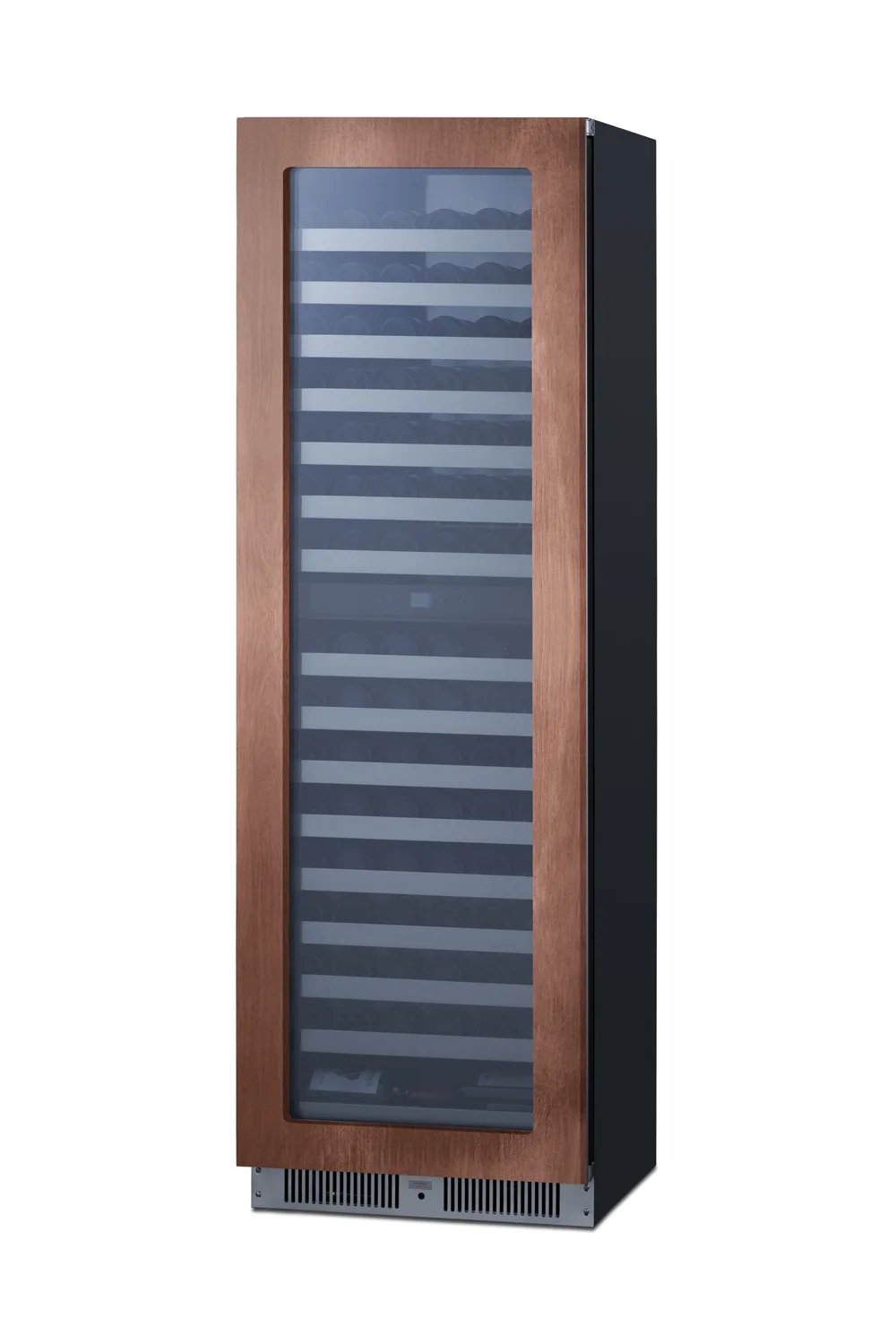 Summit SDHWC98PNR Wine Cooler, Black, Dual-Zone 41-64°F, 16 Shelves, 67 3/4" H X 23 3/4" W, R600a, ETL