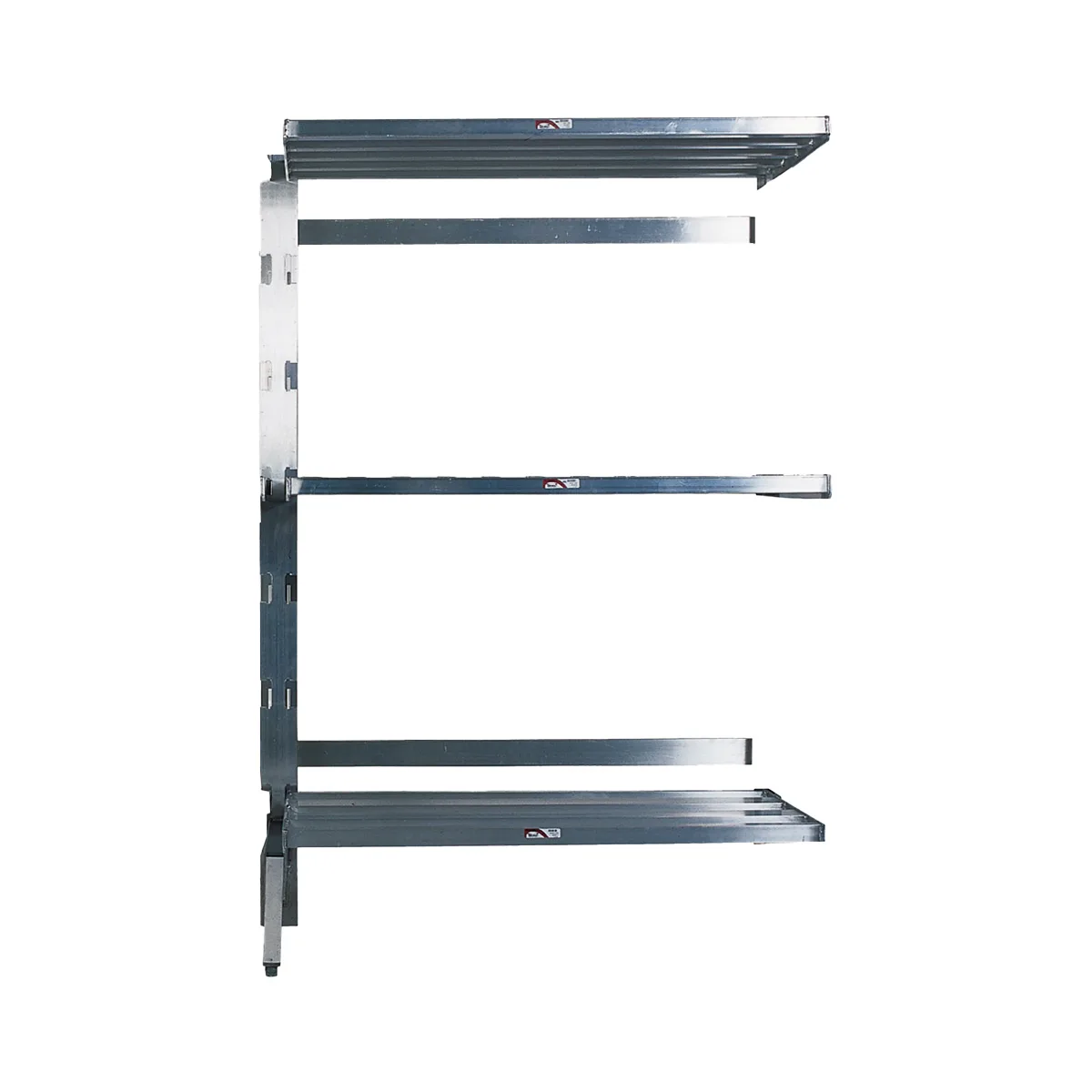 Winholt SCAST-2460-4-AU 4-Shelf Cantilevered T-Bar Add-On Shelving Unit - 24" x 60"