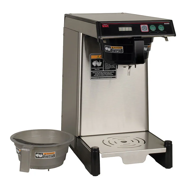 BUNN 39900.0020 SmartWave® Low Profile Wide Base Automatic Coffee/Tea Brewer, Single Brewer / 1350W