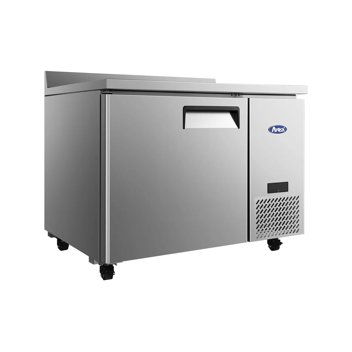 Atosa USA MGF44GR 44" 1-Section Worktop Refrigerator with Backsplash, Door, 9.7 cu. ft.