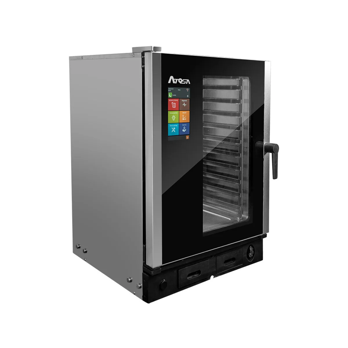Atosa USA AEC-1011 E Half Size 10 Pan Electric Combi Oven w/ Smart Touch Control, Boilerless, 208/240V