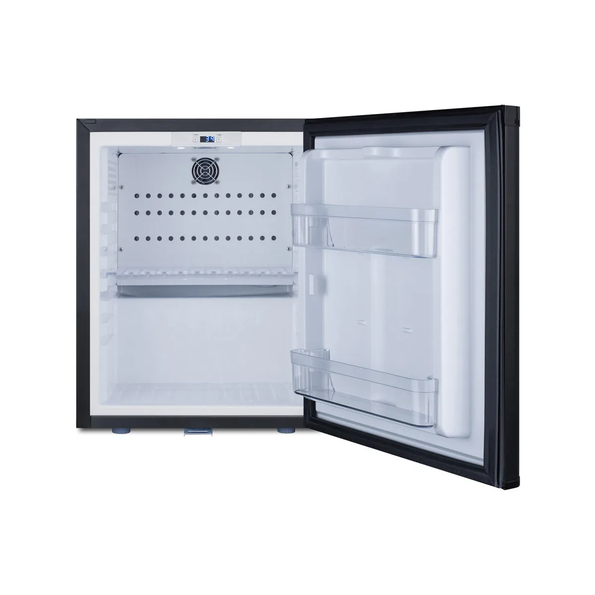 Summit MB12B 16" Solid Door Compact Minibar Refrigerator in Black, 0.7 cu.ft