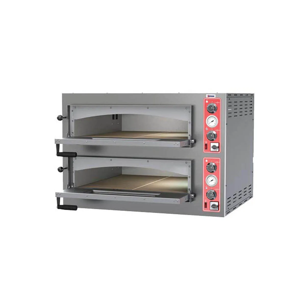 Omcan USA 45199 39" Countertop Double Deck Electric Pizza Oven
