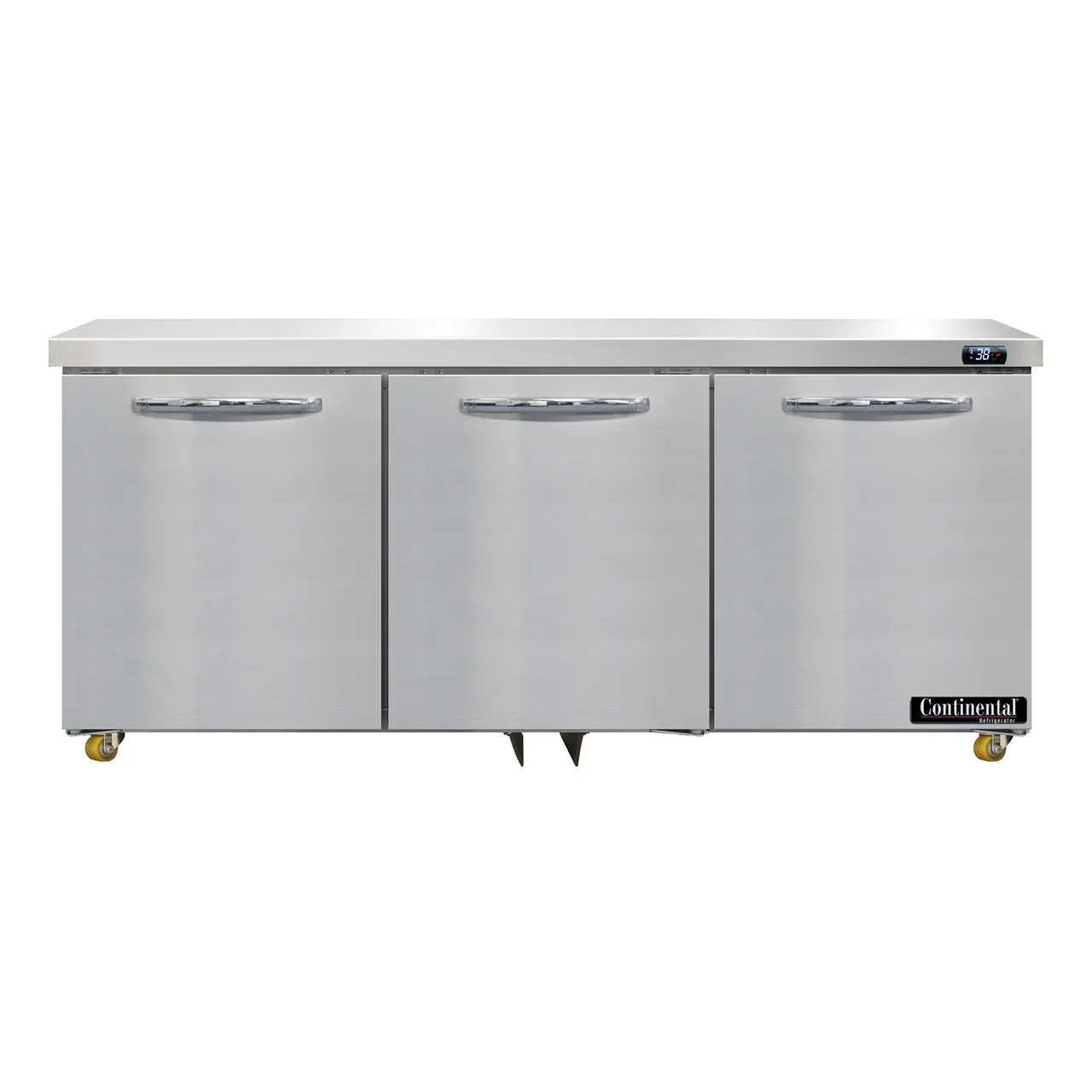 Continental Refrigerator D72N-U 72" 3 Solid Door Undercounter Refrigerator, 21 cu. ft.