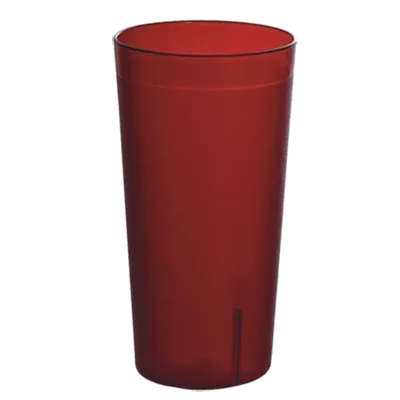 Omcan USA 80341 Pebbled Red 12 oz BPA‑Free Plastic Tumbler – Textured
