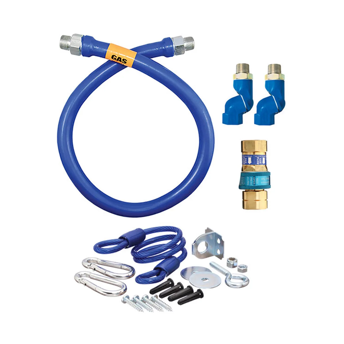 Dormont 1675BPQ2SR24 SnapFast 24" Gas Connector Kit w/ Double Swivel MAX, Restraining Cable 
