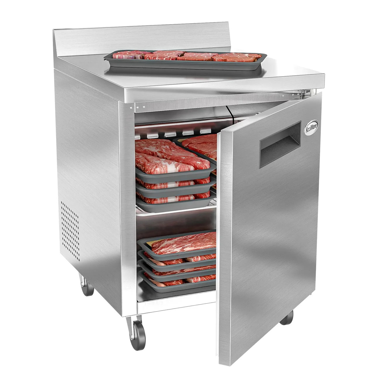 Koolmore FWT-1D-6C 27" 1-Section WorkTop Freezer w/ 1 Door, 3.5" Backsplash, 6.3 cu. ft.