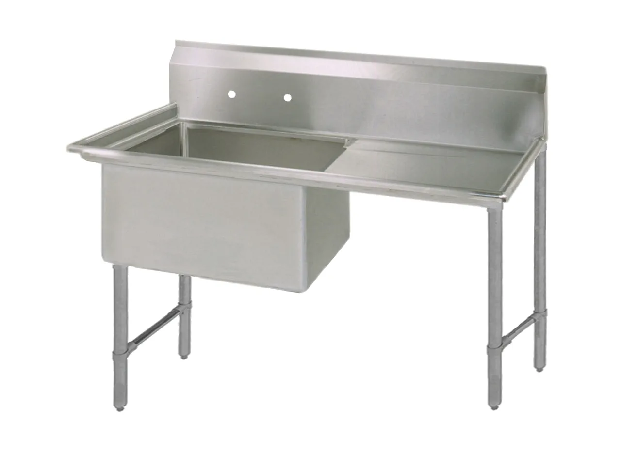 BK Resources BKS6-1-24-14-24RS One Compartment Sink, 52-3/16"W X 29-1/2"D X 44-1/16"H