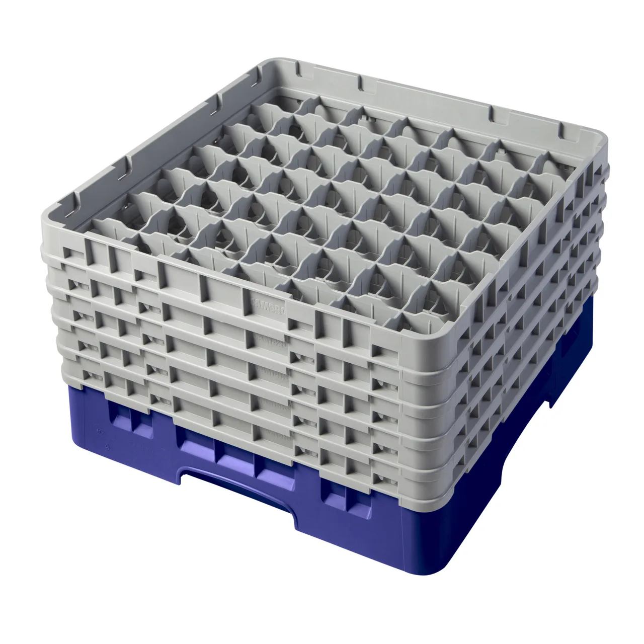 Cambro 49S958186 Camrack Glass Rack, Navy Blue, Full Size, 19-3/4 x 19-3/4, 49 Compartments, 2-7/16 Max Dia, HACCP Compliant