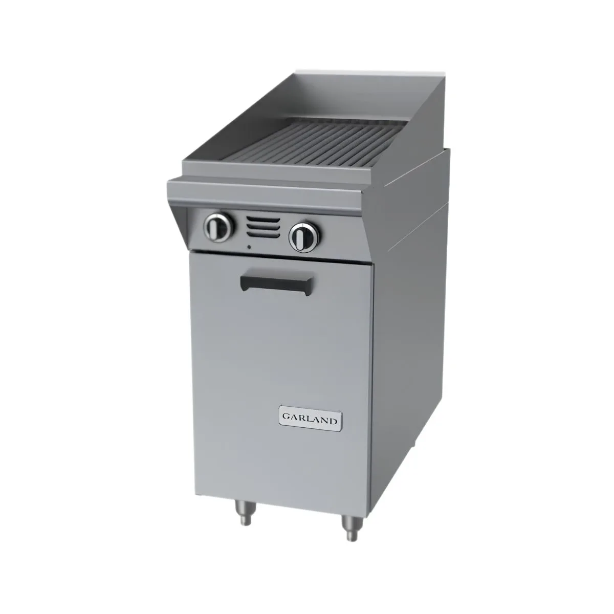 Garland US Range MST17B Gas 17" Heavy Duty Range w/ 17" Briquette Charbroiler, (1) Cabinet Base, 45.000 BTU