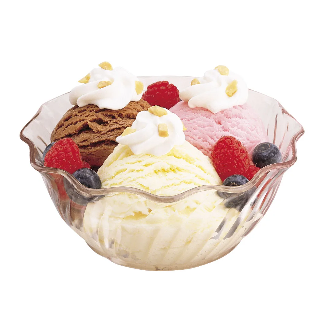 Cambro SRB13152 Swirl Bowl, 5" Diameter, 13 Oz Capacity, Clear SAN Plastic, Made in USA - 24/Case