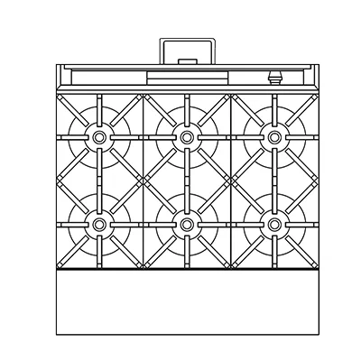 Southbend P36N-BBB 36" Gas Heavy Duty Range w/ (6) Open Burners, Modular Base, 210.000 BTU