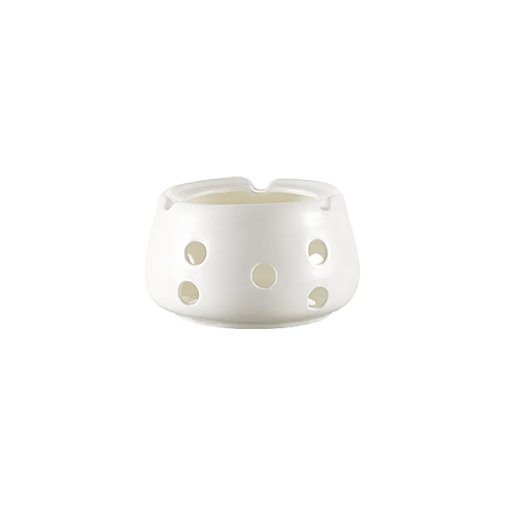 CAC China FIR-1 Candle Lamp Holder, 4½" Dia x 2¾" H Porcelain White, Microwave Safe - 1 Dozen