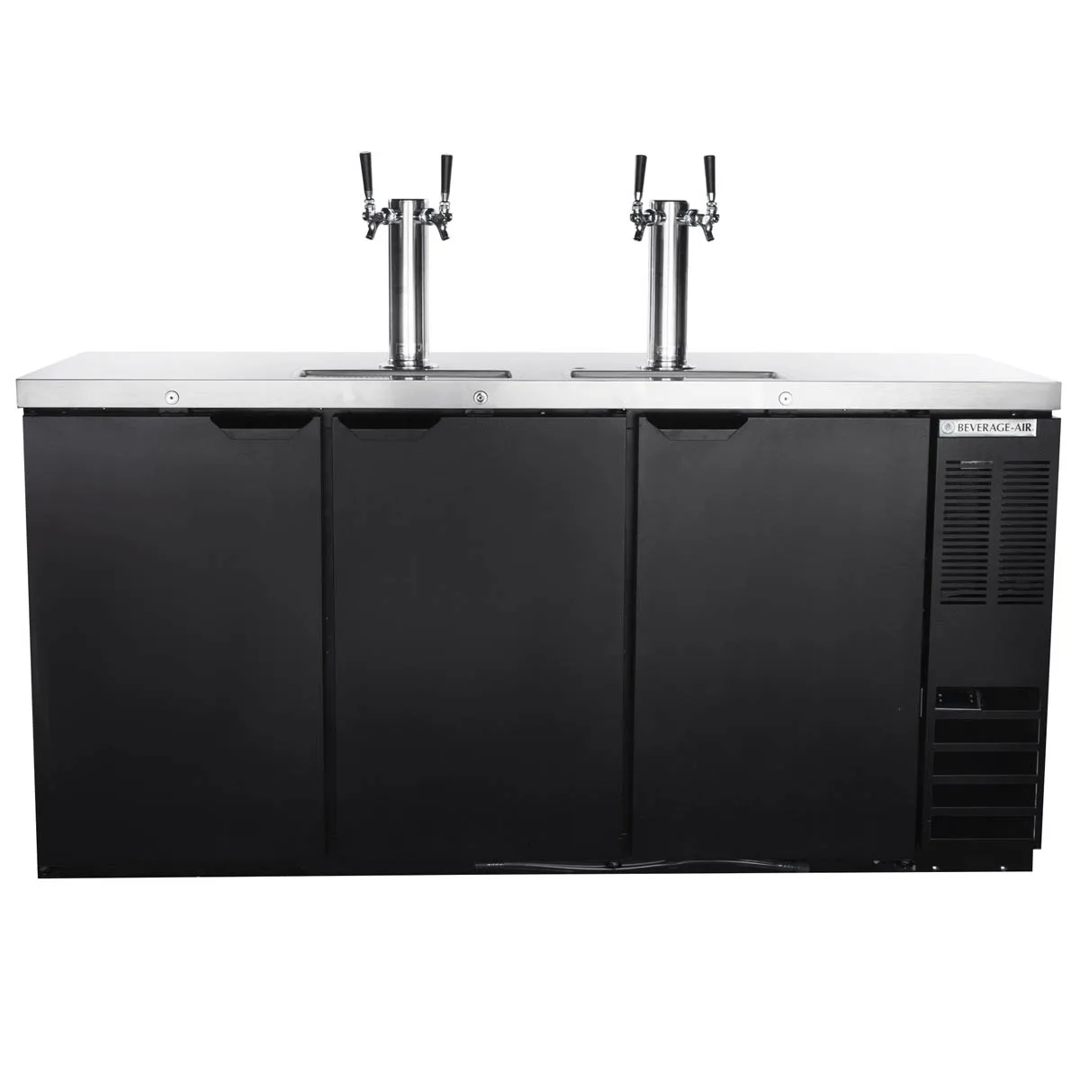 Beverage Air DD72HC-1-B 72" Draft Beer Cooler w/ 3 Kegs, 19.95 cu. ft., 2 Dual-Tap Towers