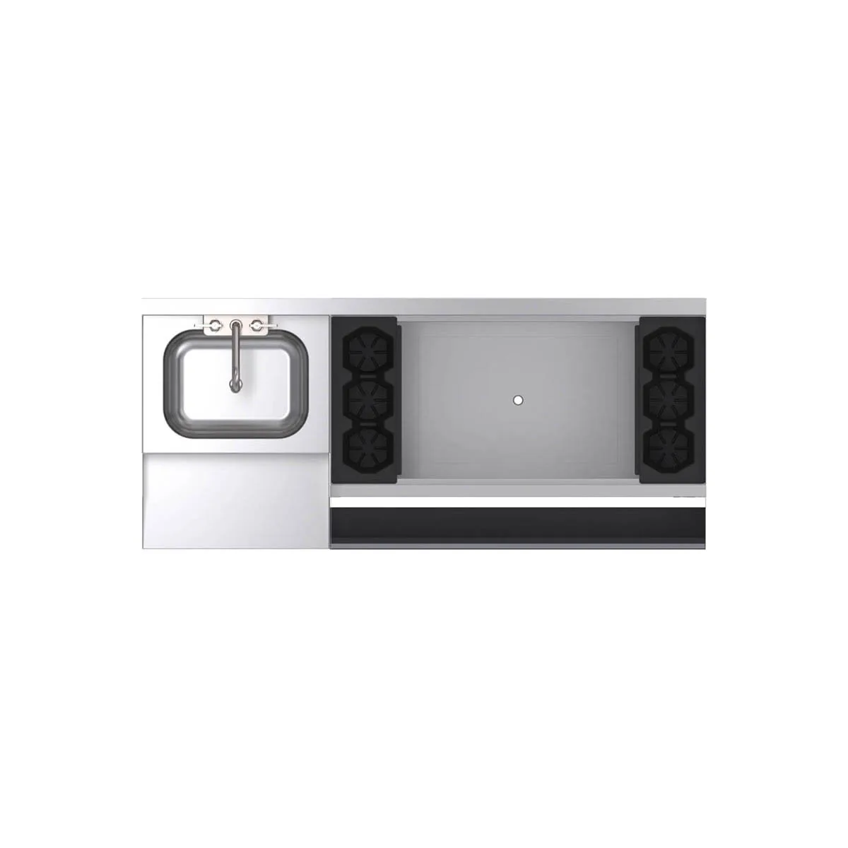 Krowne KR24-W54R-10 54" Blender Station Underbar Ice Bin/Cocktail Station w/ 10 Circuit - 110 lbs / Right
