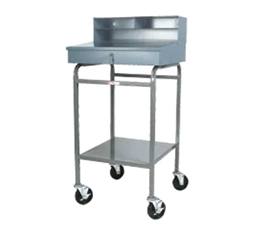 Winholt RDMWNSS-3 Stainless Steel Mobile Stand Up Receiving Desk with Storage