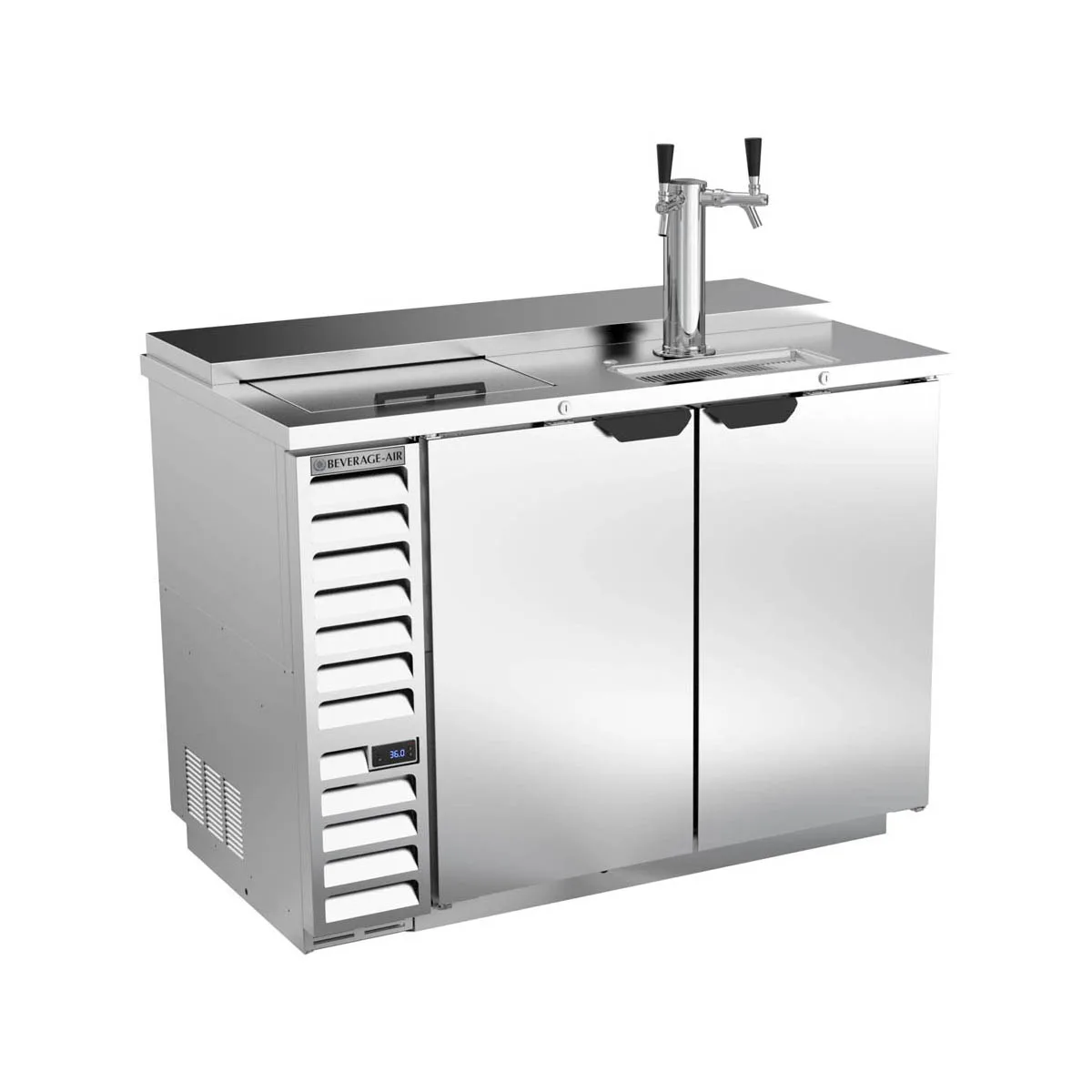 Beverage Air DD50HC-1-C-S 50" Draft Beer Cooler w/ 2 Kegs, 17.86 cu. ft., 1 Dual-Tap Tower