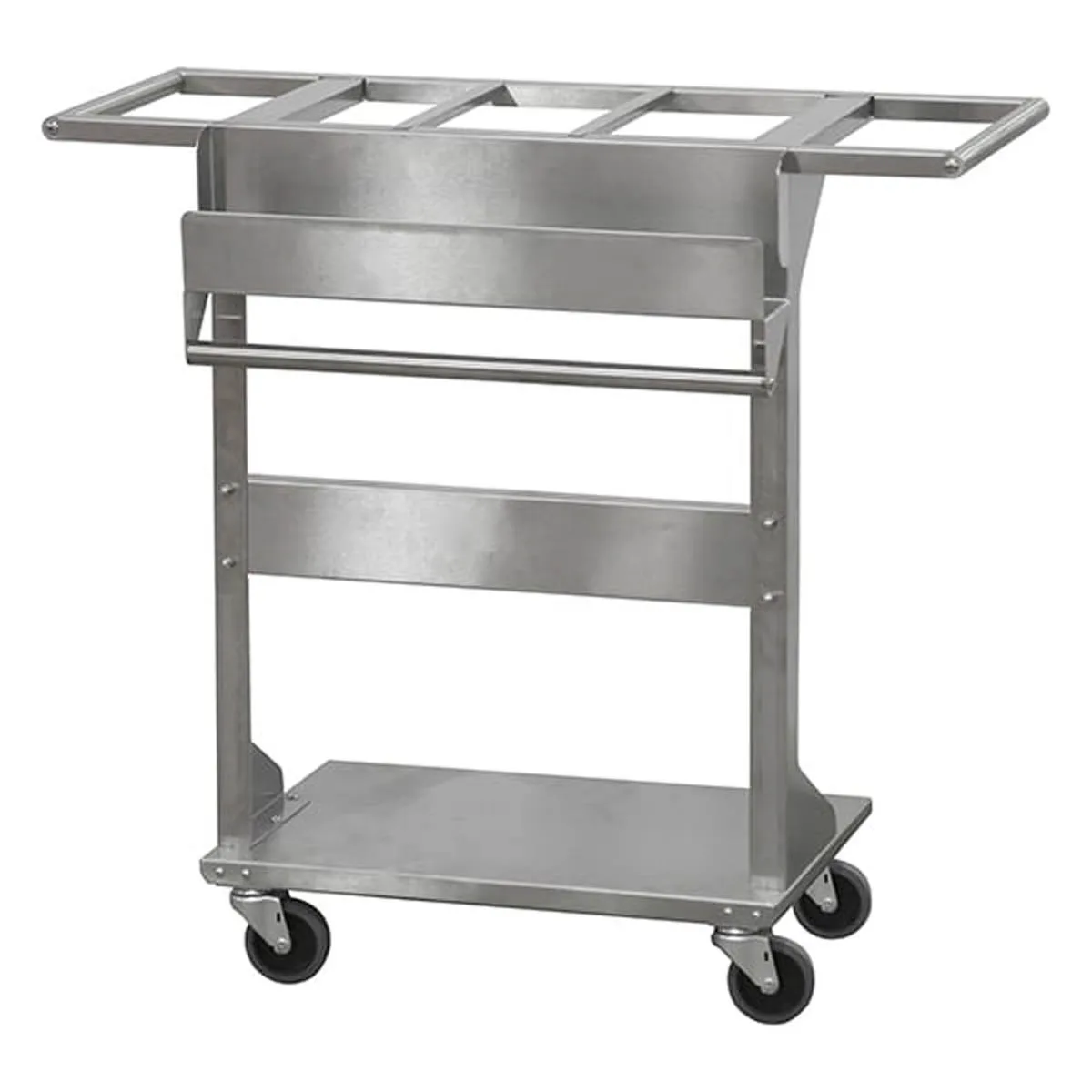 Lakeside 146 Standard Duty Stainless Steel Mise En Place Cart w/ 3 1/2" Casters - Assembled