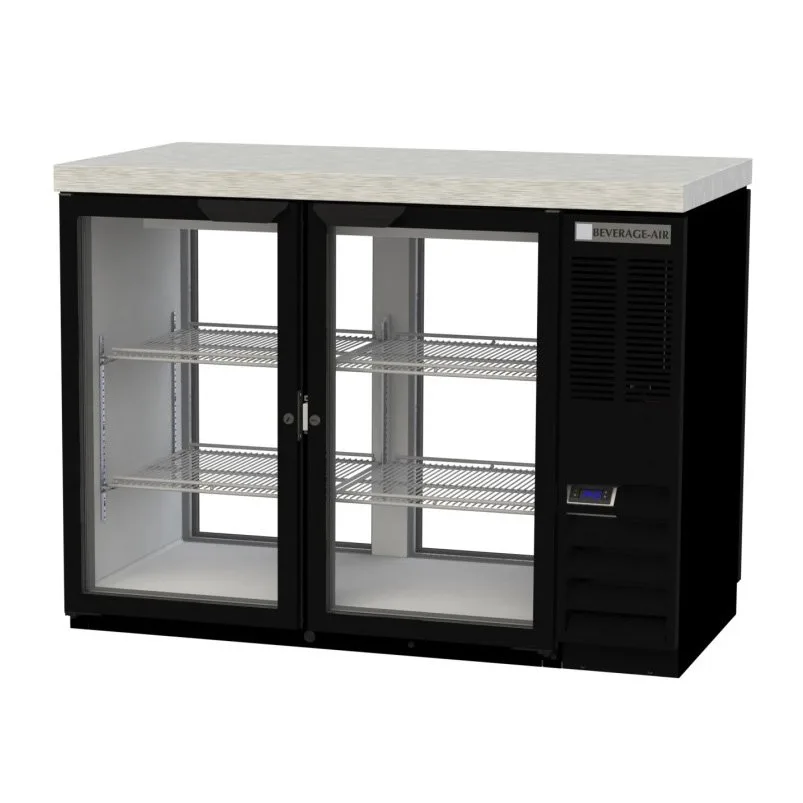 Beverage Air BB48HC-1-FG-PT-B-27 48" Two Section Pass-Thru Back Bar Cooler