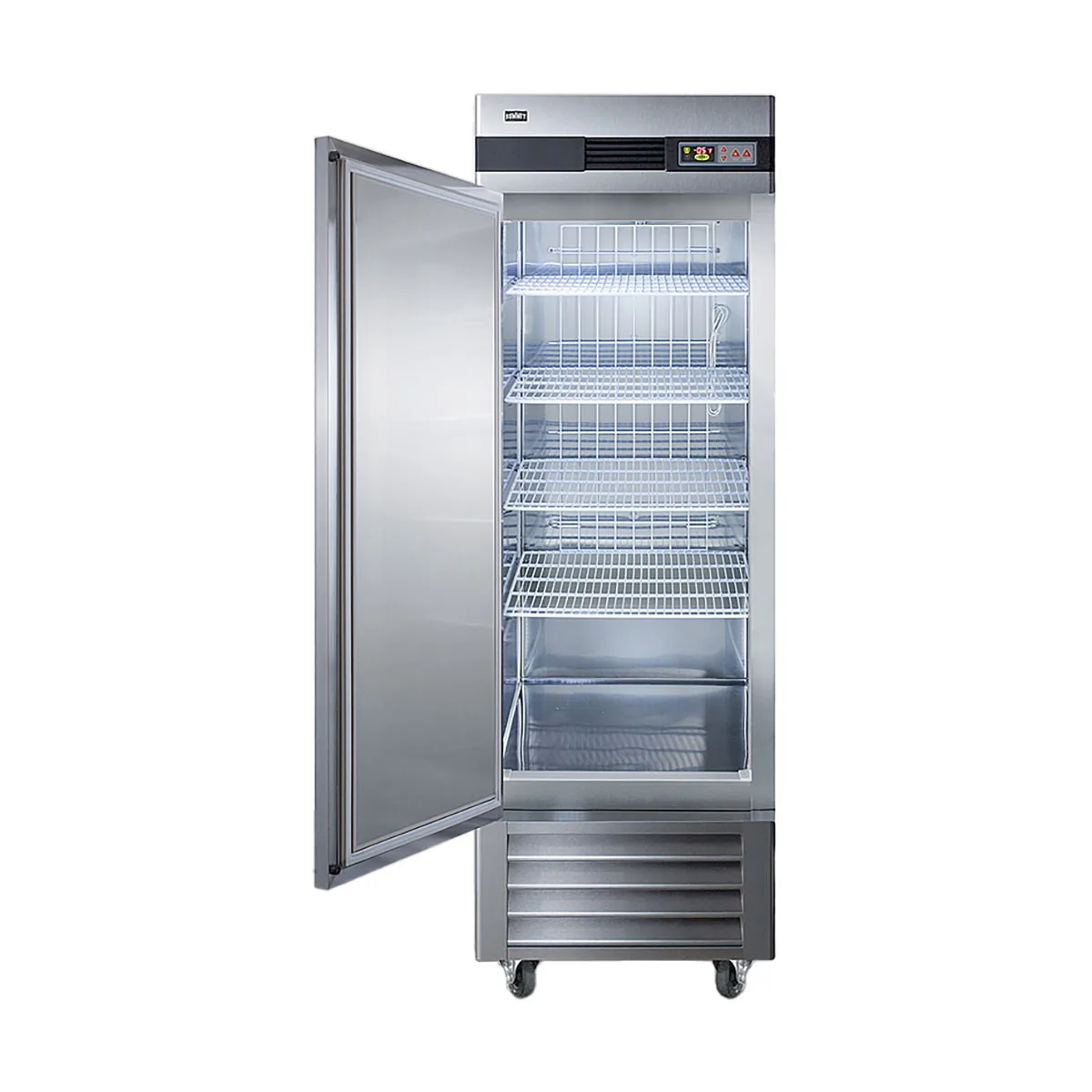 Summit SCFF237LH 28" One Section Reach-In Freezer w/ Left Hinged Solid Door, Stainless Steel, 23 cu. ft.