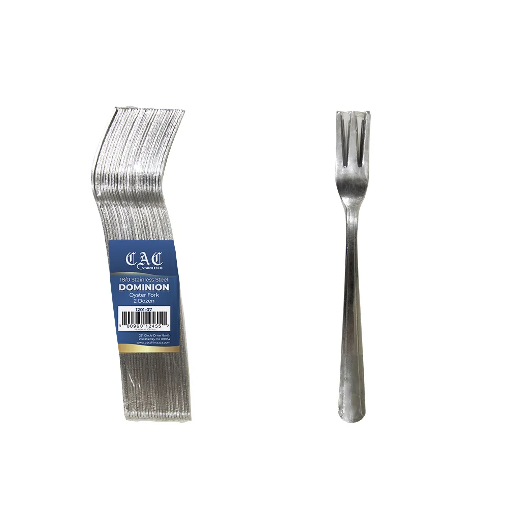 CAC China 1201-07 Dominion Oyster Fork, 5 5/8" Length, 18/0 Stainless Steel, Medium Weight - 1/Pack
