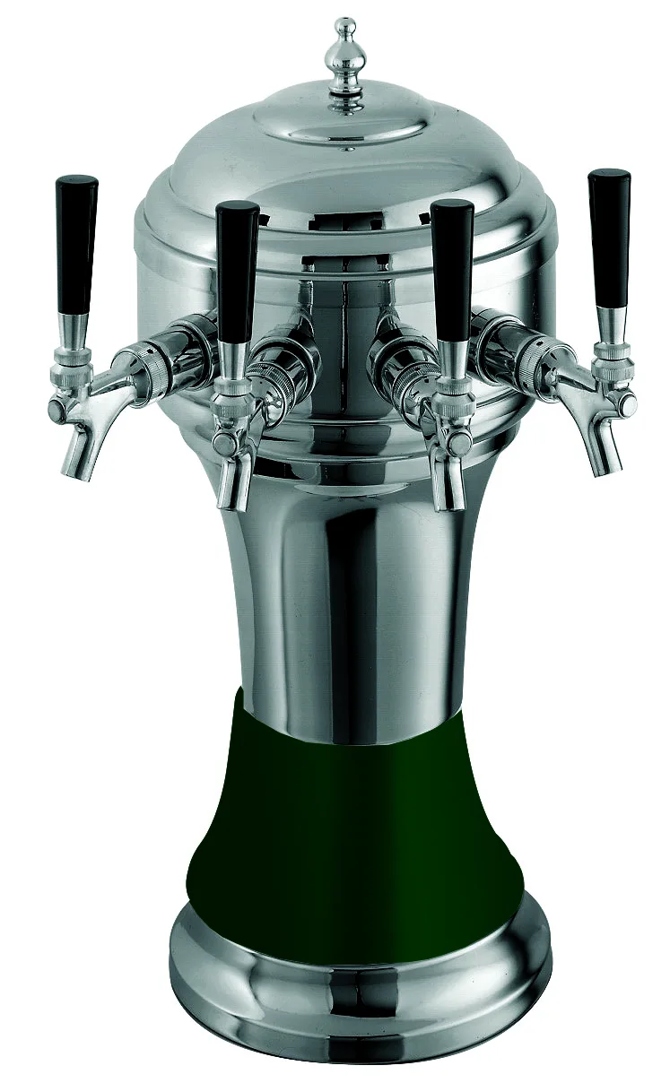Perlick 4056GR3BPC Roma Draft Beer Dispensing Tower, 3 Faucets