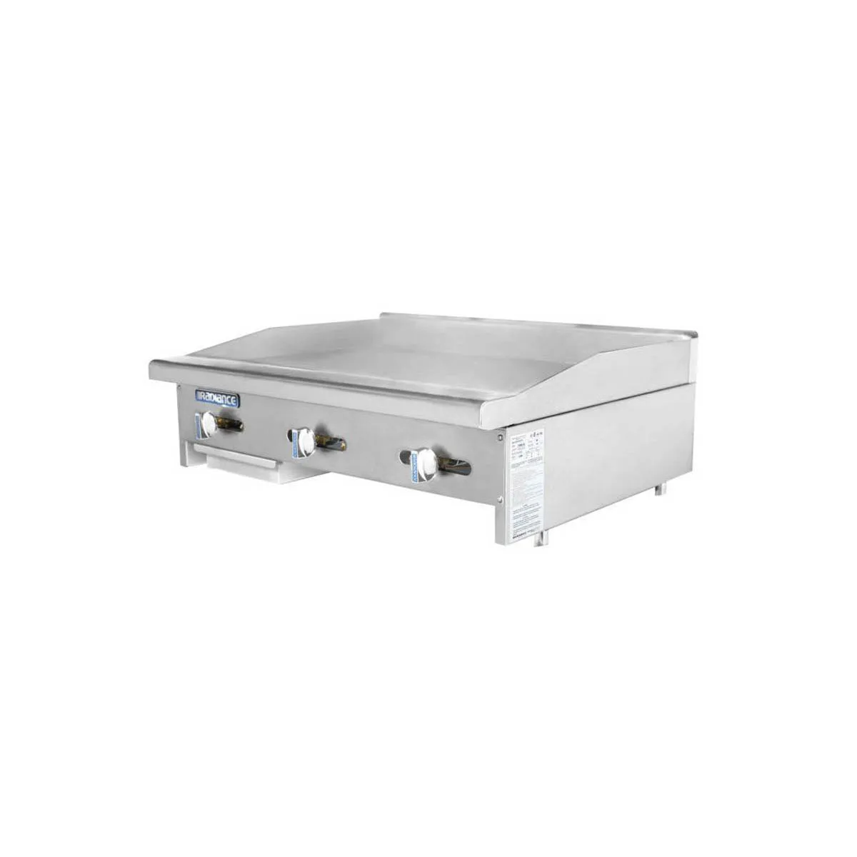 Turbo Air TAMG-36 36" Countertop Manual Gas Griddle, 3/4" Steel Plate, 66.000 BTU