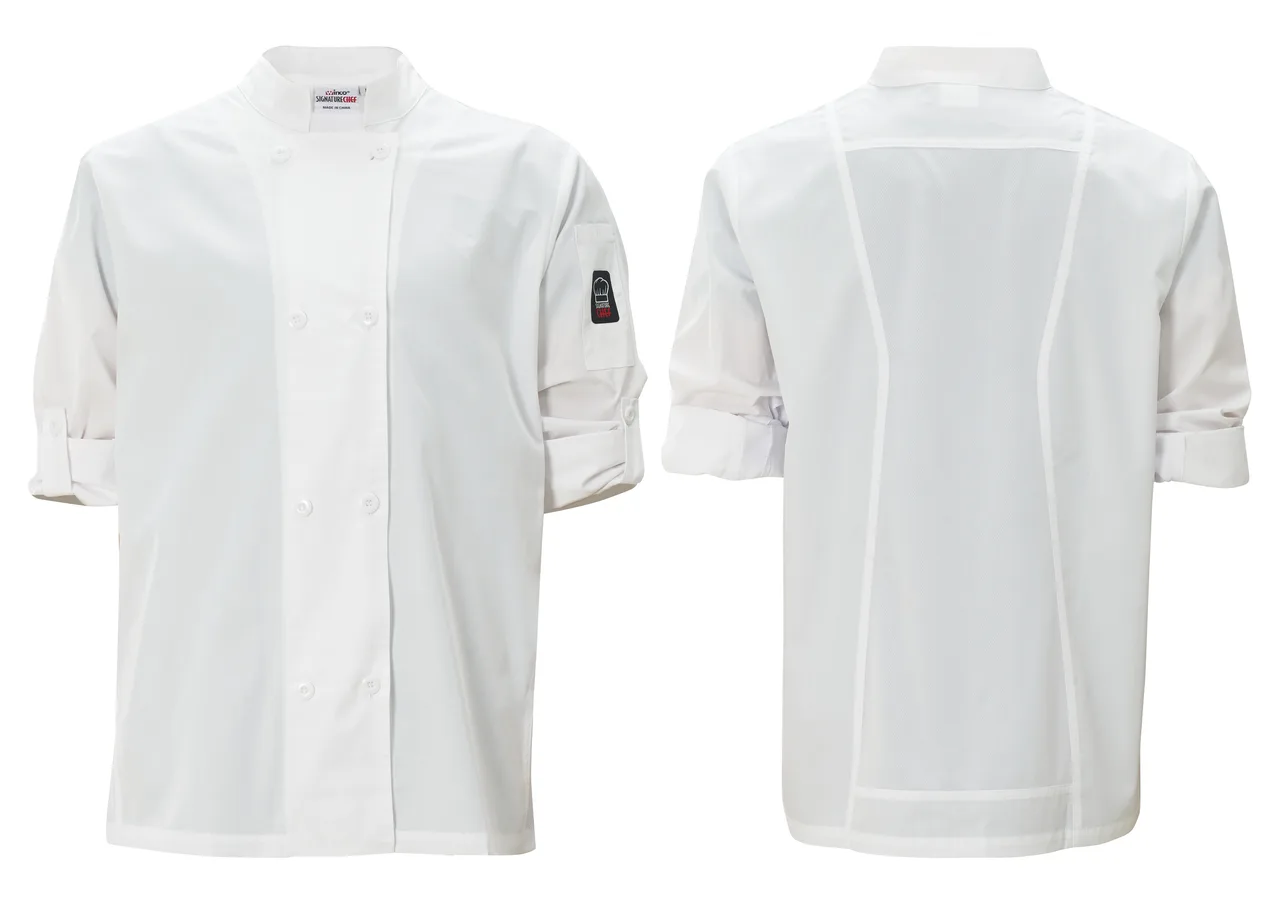 Winco UNF-12W3XL Signature Chef Jacket, Tapered Fit, white, 3XL