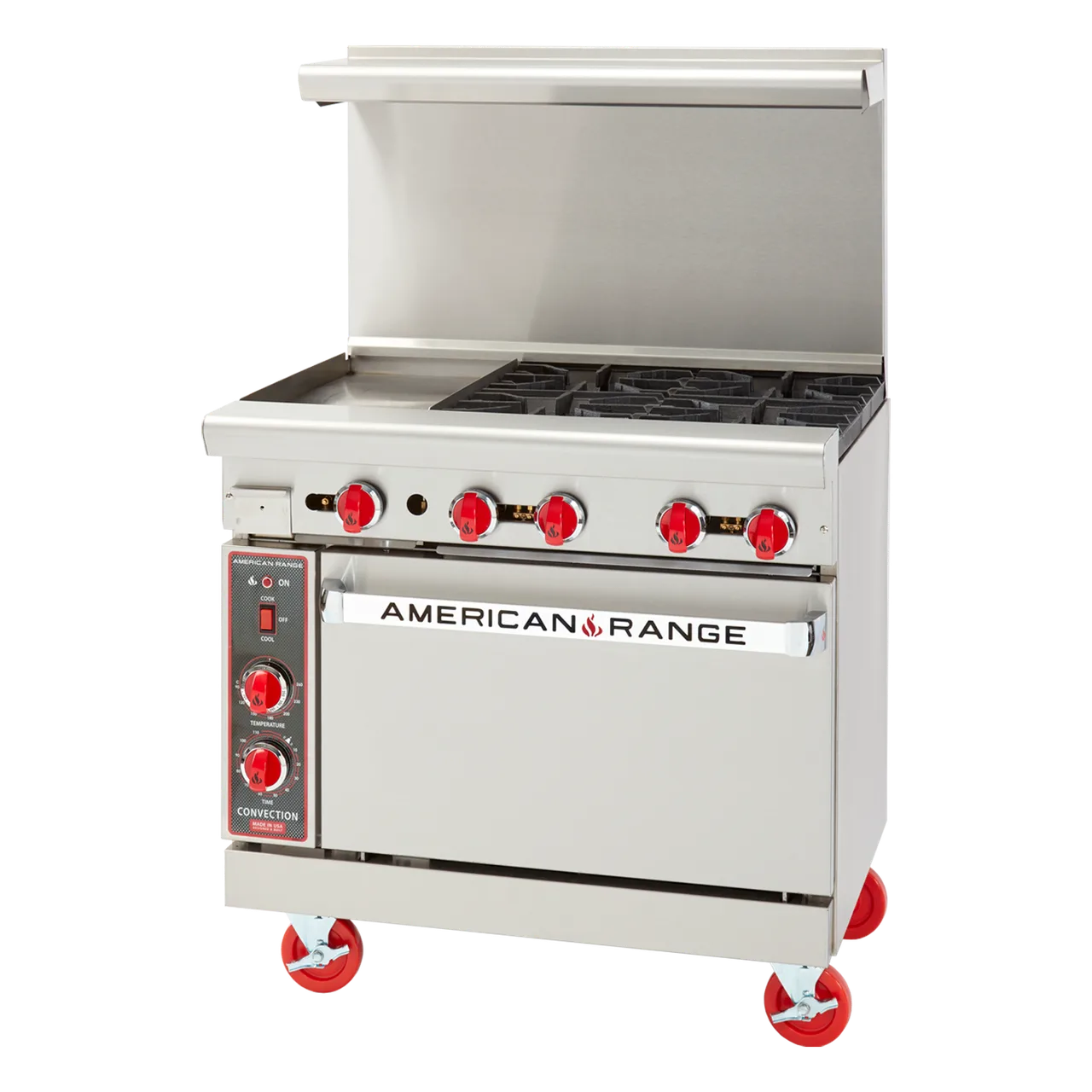 American Range ARGF-12G-4B-SB Gas 36" Restaurant Range