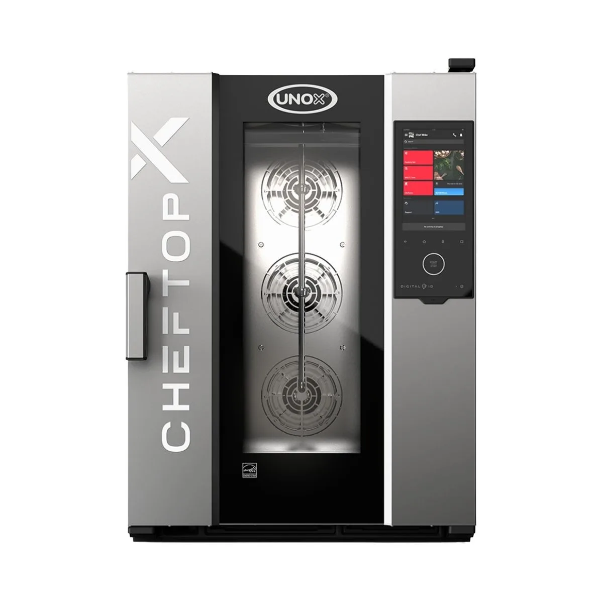 UNOX XADA-1011-EXLS Half Size 10 Pan Electric Combi Oven w/ Touchscreen, Left-to-Right Door, 208/240V