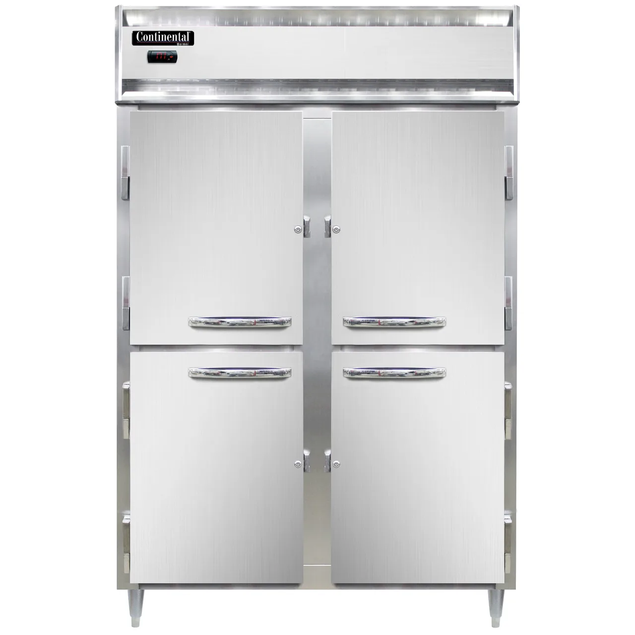 Continental Refrigerator DL2W-PT-HD 2-Section “Half Height” 2-Door Solid Door Heated Holding Cabinet