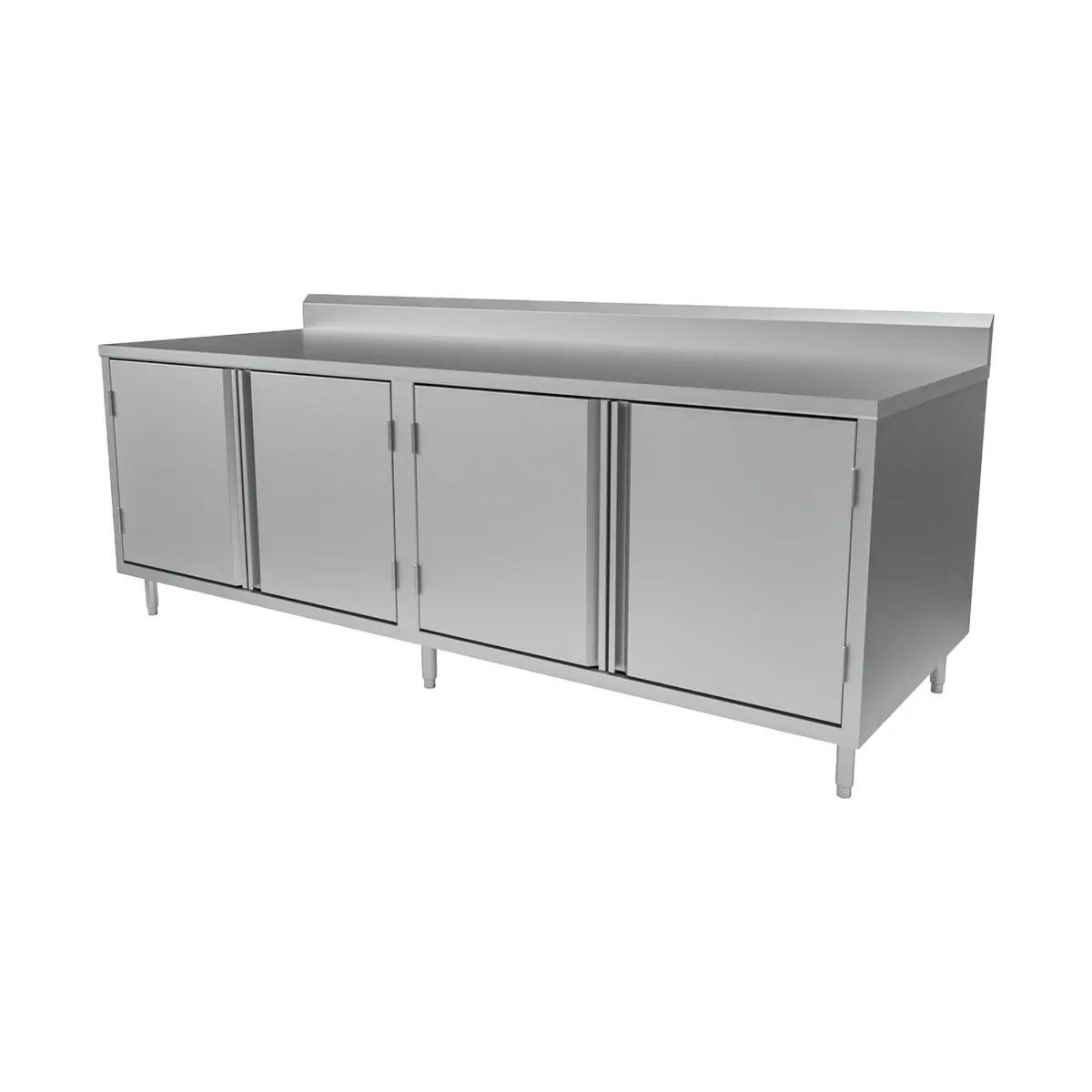 BK Resources CSTR5-36120H 120" Work Table, Cabinet Base with 4 Hinged Doors
