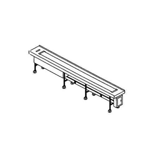 Piper Products FABRIC-8 Stainless Steel Single Fabric Belt Tray Make-Up Conveyor - 8'L