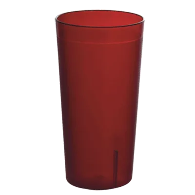 Omcan USA 80337 Pebbled Tumbler, 9-1/2 Oz, Red Textured, BPA-Free Plastic Beverage
