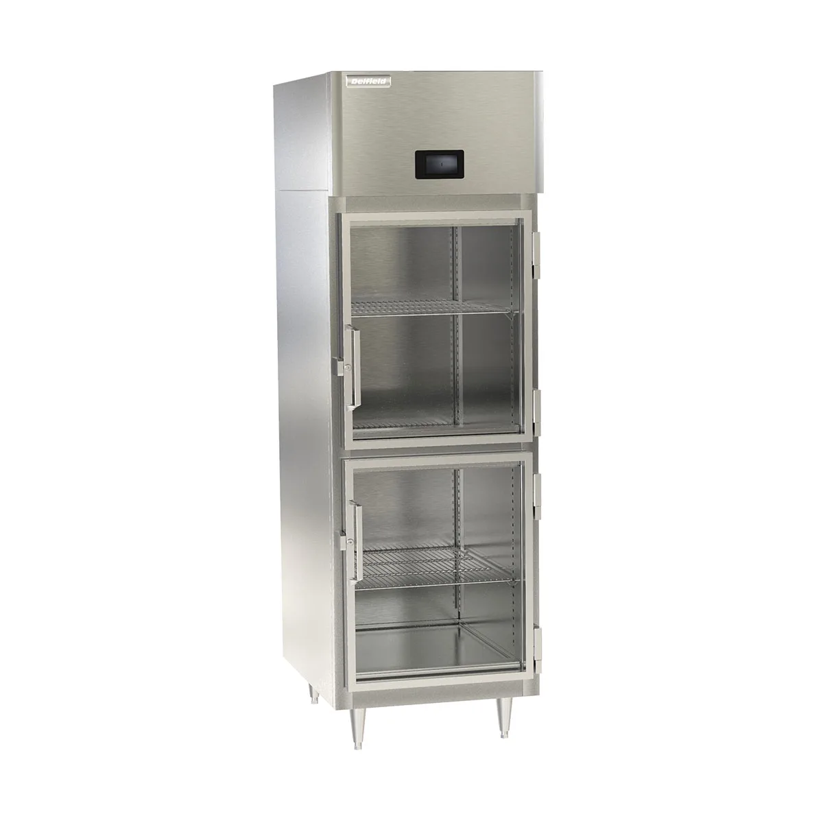 Delfield DSLR1-GH Two Half Glass Door Reach-In Refrigerator, Top Mounted, 21 cu. ft.