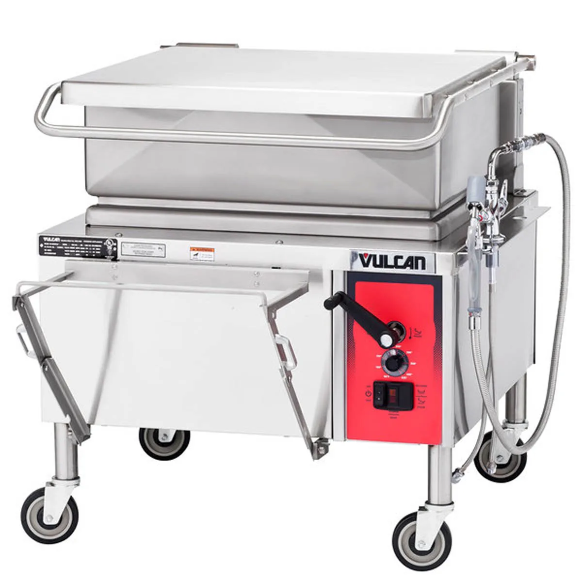 Vulcan VG30 30 Gallon Gas Manual Tilt Braising Pan/Tilt Skillet, Open Frame Base, 90.000 BTU