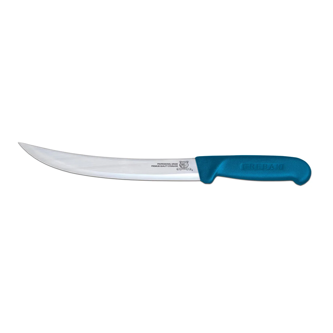 Omcan USA 12344 Breaking Knife – 10" Stainless Steel Blade, Blue Polypropylene Handle, Stamped