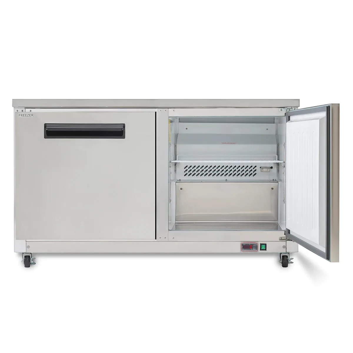 Maxx Cold MXCF60UA 60" 2-Door Undercounter Freezer, Stainless Steel Exterior, 15.5 cu. ft.