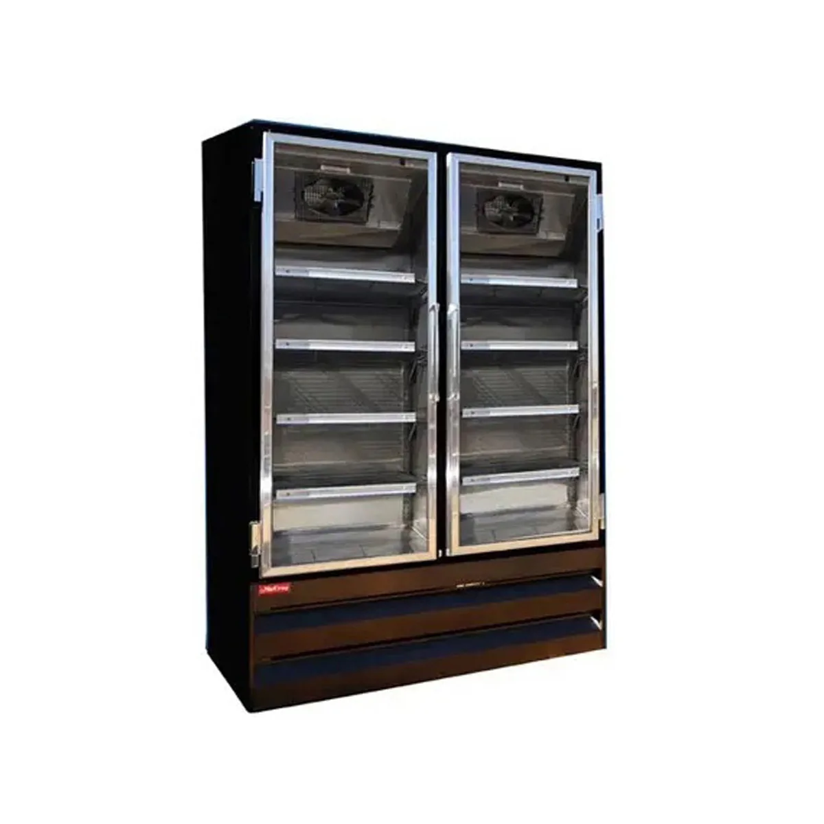 Howard-McCray GR42BM-B 52" Two Glass Door Merchandiser Refrigerator in Black, 42 cu. ft.