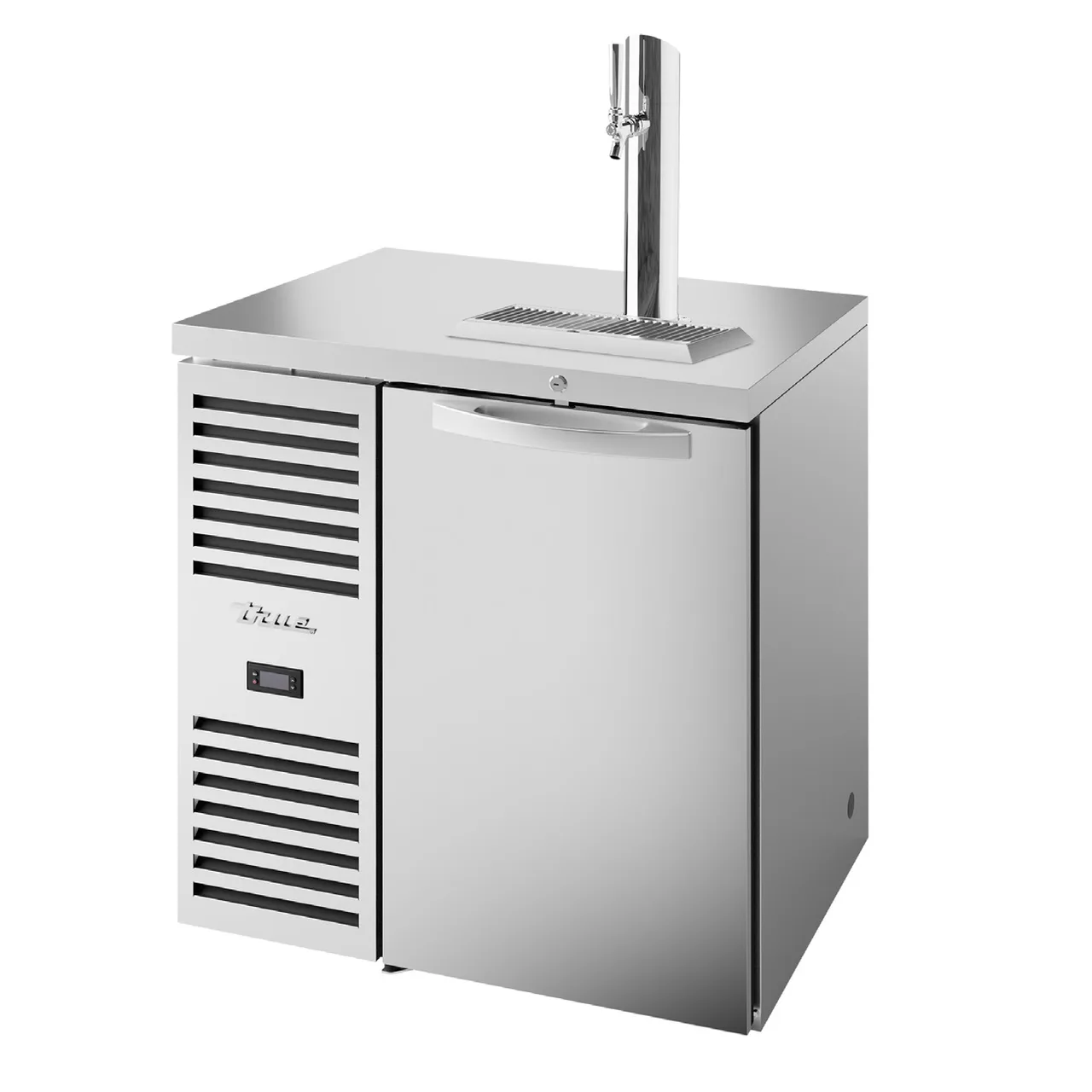 True TDR32-RISZ1-L-S-S-1 32" Stainless Steel Draft Beer Keg Cooler, 1 Keg Capacity