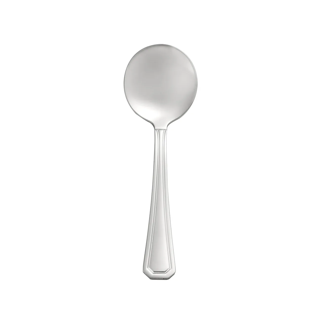 CAC China 8006-04 Lux Bouillon Soup Spoon, 5-7/8" Length, Extra Heavy, 18/8 Stainless Steel - 1 Dozen