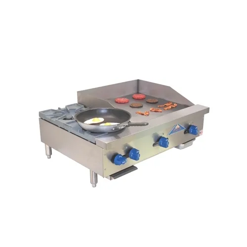 Comstock-Castle FHP36-24 36" Countertop Gas Griddle/Hotplate Combo, Manual Controls, 88.000 BTU